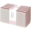 PurpleEssences Plain Striped Cloth Napkins – Set of 12-100% Cotton – 18 x 18 Inch – Fall Thanksgiving – Perfect Everyday Use Dinner Napkin – Aqua Blue White(Royal Rust Ivory)