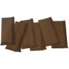 PurpleEssences Rust Cloth Napkins with Fringes, 100% Cotton Fall Thanksgiving Table Cloth Napkins, Set of 6 18×18 Inch Reusable Dinner Napkins for Parties and Weddings(Brown)