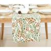 PurpleEssences Rust Jacquard Fall Table Runner Collection, 14×90-in Autumn Table Runner for Fall Harvest & Farmhouse Kitchen, Damask Cotton Thanksgiving Table Runners, Maple Leaves(Sage n Autumn)