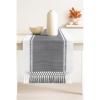 PurpleEssences Rust Table Runner – Wide with Dobby Stripe, Heavy Ribbed Weave & Double Knot Fringes, 14×90 Inch (14×95.5 with Fringes) Boho Farmhouse Decor – Fall Thanksgiving – Rust and H.White(Mineral Gray and H.white)