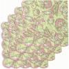 PurpleEssences Scalloped Embroidery Cloth Napkins Table Decor Fall Thanksgiving 100% Cotton Set of 4-18 x 18 inch – Aurelia Edges – Rust(Sage Green Edges – Blush Pink)