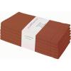 PurpleEssences Set of 12 Hemstitch Cloth Dinner Napkins 100% Cotton – Soft Durable Washable – Ideal for Wedding Fall Thanksgiving Halloween – Perfect Everyday Use Table Linen 18×18 – Black(Rust)