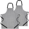 PurpleEssences Striped Adjustable Kitchen Aprons with 2 Pockets, Cotton – Soft Durable for Home or Restaurant for Men & Women(Large Stripe – White Black)