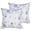 PurpleEssences Throw Pillow Covers – 18×18 Inch – Floral Spring Cushion Covers – for Seasonal Living Room Decor – Chintz Jacobean(French Flower Garden)