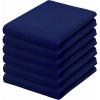 PurpleEssences Waffle Weave Kitchen Towel, 100% Cotton – 15 x 25 Inches, with Hanging Loop Ultra Soft Absorbent Quick Drying Dish Cloth, Tea and Hand Towels, 6 Pack – Fall Thanksgiving – Aqua Blue(Navy Blue)
