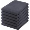 PurpleEssences Waffle Weave Kitchen Towel, 100% Cotton – 15 x 25 Inches, with Hanging Loop Ultra Soft Absorbent Quick Drying Dish Cloth, Tea and Hand Towels, 6 Pack – Fall Thanksgiving – Aqua Blue(Dark Grey)