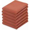PurpleEssences Waffle Weave Kitchen Towel, 100% Cotton – 15 x 25 Inches, with Hanging Loop Ultra Soft Absorbent Quick Drying Dish Cloth, Tea and Hand Towels, 6 Pack – Fall Thanksgiving – Aqua Blue(Rust)