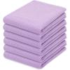 PurpleEssences Waffle Weave Kitchen Towel, 100% Cotton – 15 x 25 Inches, with Hanging Loop Ultra Soft Absorbent Quick Drying Dish Cloth, Tea and Hand Towels, 6 Pack – Fall Thanksgiving – Aqua Blue(Lavender)