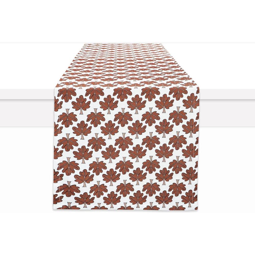 imagePurpleEssences Fall Table Runner Autumn Leaves Seasonal Decor for Kitchen ampamp Dining Table Table Centerpiece for Thanksgiving Home or Holiday Gatherings Fall Maze 13 x 90 InchFall Maze