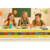 PurpleEssences Back to School Table Runner – 13×72 Inch 100% Cotton Decor for Classroom, Home, Party & First Day Celebrations – Colorful Designs – 13 x 72 Inch – Back to School Party(Pencil)