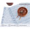 PurpleEssences Chambray Placemats with Fringes – 100% Cotton, Set of 4, 13×19 Inch, Thick Durable Table Mats for Dining, Kitchen, or Casual Farmhouse Tabletop Décor – Nut Brown and H.White(Smoky Blue and H.white)