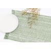 PurpleEssences Chambray Placemats with Fringes – 100% Cotton, Set of 4, 13×19 Inch, Thick Durable Table Mats for Dining, Kitchen, or Casual Farmhouse Tabletop Décor – Nut Brown and H.White(Sage Green and H.white)