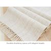 PurpleEssences Chambray Table Runner with Fringes – 100% Cotton, 13×72 Inch – Rustic Farmhouse Fall Décor, Reusable, Machine Washable for Dining Tables – Olive Green and H.White(Royal Linen and H.white)