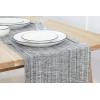 PurpleEssences Chambray Table Runner with Fringes – 100% Cotton, 13×72 Inch – Rustic Farmhouse Fall Décor, Reusable, Machine Washable for Dining Tables – Olive Green and H.White(Mineral Gray and H.white)