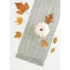 PurpleEssences Chambray Table Runner with Fringes – 100% Cotton, 13×72 Inch – Rustic Farmhouse Fall Décor, Reusable, Machine Washable for Dining Tables – Olive Green and H.White(Olive Green and H.white)