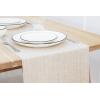 PurpleEssences Chambray Table Runner with Fringes – 100% Cotton, 13×72 Inch – Rustic Farmhouse Fall Décor, Reusable, Machine Washable for Dining Tables – Olive Green and H.White(Royal Linen and H.white)