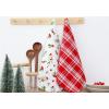 PurpleEssences Christmas Mistletoe Napkin 18”x18” (Set of 6), Kitchen Towel 16″x28″ (setof 2), Table Cloth 60”x84” (Pack of 1) – Mistletoe