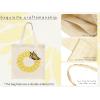 PurpleEssences Cute Aesthetic Tote Bag with Inner Pocket, Reusable Cloth Cotton Canvas Tote Bag for Women Daily Essentials