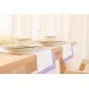 PurpleEssences Dinner Napkins (18 x 18 Inch Set of 6) and Table Runner (14 x72 Inch Set of 1) – 100% Cotton – Solid Edges Lavender