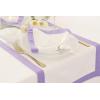 PurpleEssences Dinner Napkins (18 x 18 Inch Set of 6) and Table Runner (14 x72 Inch Set of 1) – 100% Cotton – Solid Edges Lavender