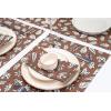 PurpleEssences Fall Placemats – Set of 4, 13×19 Inch – Leaves Design, 100% Cotton, Washable Autumn Table Mats for Thanksgiving, Kitchen, Dining & Party Decor (Sienna Sage, 13 x 19 Inch)(Heap of Autumn)