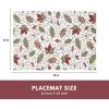 PurpleEssences Fall Placemats – Set of 4, 13×19 Inch – Leaves Design, 100% Cotton, Washable Autumn Table Mats for Thanksgiving, Kitchen, Dining & Party Decor (Sienna Sage, 13 x 19 Inch)(Sienna Sage)