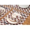 PurpleEssences Fall Placemats – Set of 4, 13×19 Inch – Leaves Design, 100% Cotton, Washable Autumn Table Mats for Thanksgiving, Kitchen, Dining & Party Decor (Sienna Sage, 13 x 19 Inch)(Fall Maze)