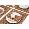 PurpleEssences Fall Placemats – Set of 4, 13×19 Inch – Leaves Design, 100% Cotton, Washable Autumn Table Mats for Thanksgiving, Kitchen, Dining & Party Decor (Sienna Sage, 13 x 19 Inch)(Jora)