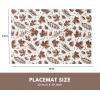 PurpleEssences Fall Placemats – Set of 4, 13×19 Inch – Leaves Design, 100% Cotton, Washable Autumn Table Mats for Thanksgiving, Kitchen, Dining & Party Decor (Sienna Sage, 13 x 19 Inch)(Fall Dream)