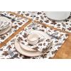 PurpleEssences Fall Placemats – Set of 4, 13×19 Inch – Leaves Design, 100% Cotton, Washable Autumn Table Mats for Thanksgiving, Kitchen, Dining & Party Decor (Sienna Sage, 13 x 19 Inch)(Fall Dream)