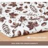 PurpleEssences Fall Placemats – Set of 4, 13×19 Inch – Leaves Design, 100% Cotton, Washable Autumn Table Mats for Thanksgiving, Kitchen, Dining & Party Decor (Sienna Sage, 13 x 19 Inch)(Fall Dream)