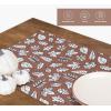 PurpleEssences Fall Placemats – Set of 4, 13×19 Inch – Leaves Design, 100% Cotton, Washable Autumn Table Mats for Thanksgiving, Kitchen, Dining & Party Decor (Sienna Sage, 13 x 19 Inch)(Heap of Autumn)