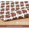 PurpleEssences Fall Placemats – Set of 4, 13×19 Inch – Leaves Design, 100% Cotton, Washable Autumn Table Mats for Thanksgiving, Kitchen, Dining & Party Decor (Sienna Sage, 13 x 19 Inch)(Fall Maze)