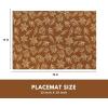 PurpleEssences Fall Placemats – Set of 4, 13×19 Inch – Leaves Design, 100% Cotton, Washable Autumn Table Mats for Thanksgiving, Kitchen, Dining & Party Decor (Sienna Sage, 13 x 19 Inch)(Jora)