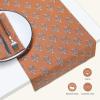 PurpleEssences Fall Table Runner Autumn Leaves Seasonal Decor for Kitchen & Dining Table, Table Centerpiece for Thanksgiving, Home, or Holiday Gatherings (Fall Maze, 13 x 90 Inch)(Goldenrod Rust)