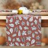 PurpleEssences Fall Table Runner Autumn Leaves Seasonal Decor for Kitchen & Dining Table, Table Centerpiece for Thanksgiving, Home, or Holiday Gatherings (Fall Maze, 13 x 90 Inch)(Heap of Autumn)
