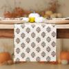 PurpleEssences Fall Table Runner Autumn Leaves Seasonal Decor for Kitchen & Dining Table, Table Centerpiece for Thanksgiving, Home, or Holiday Gatherings (Fall Maze, 13 x 90 Inch)(Goldenrod Beige)