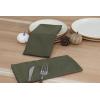 PurpleEssences Hemstitch Cloth Napkins 18 x 18 Inch (Set of 12) and Table Runner Ribbed 14×72 (14×77.5, Fringe Included) – Olive Green