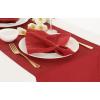 PurpleEssences Hemstitch Napkin 18 x 18 Inch Set of 12, Throw Pillow Cover 20 x 20 inch Set of 2-100% Cotton – Red