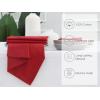 PurpleEssences Hemstitch Napkin 18 x 18 Inch Set of 12, Throw Pillow Cover 20 x 20 inch Set of 2-100% Cotton – Red