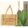 PurpleEssences Jute Tote Bags, Burlap Bags with Laminated Interior and Soft Handles Woven Large Beach Handbag Shoulder Bag
