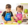 PurpleEssences Kids Apron With Adjustable Neck Strap & Front Pocket, Little Chef Apron for Baking & Crafts, 15×18 in, Cotton(Little Chef Blue)