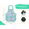 PurpleEssences Kids Apron With Adjustable Neck Strap & Front Pocket, Little Chef Apron for Baking & Crafts, 15×18 in, Cotton(Mermaid)