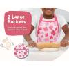 PurpleEssences Kids Apron With Adjustable Neck Strap & Front Pocket, Little Chef Apron for Baking & Crafts, 15×18 in, Cotton(Pink Floral)