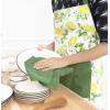 PurpleEssences Lemon Cooking Apron – 28×32 Inch – 100% Cotton – Perfect for Seasonal Summer Spring Kitchen Accessories
