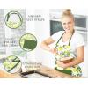 PurpleEssences Lemon Cooking Apron – 28×32 Inch – 100% Cotton – Perfect for Seasonal Summer Spring Kitchen Accessories