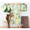 PurpleEssences Lemon Ovenmitts and Pot Holders Sets for Kitchen – Pack of 5 – Heat Resistent Kitchen Accessories – for Seasonal Summer Spring Decor