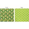 PurpleEssences Reusable Cloth Napkins | 12”x12”, 2-Ply, Thick, Absorbent, Durable | Machine Washable | Soft Cotton Fabric | Great for Lunchboxes | Set of 2 Napkins – Avocado(Avocado)