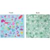 PurpleEssences Reusable Cloth Napkins | 12”x12”, 2-Ply, Thick, Absorbent, Durable | Machine Washable | Soft Cotton Fabric | Great for Lunchboxes | Set of 2 Napkins – Avocado(Mermaid)