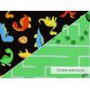 PurpleEssences Reusable Cloth Napkins | 12”x12”, 2-Ply, Thick, Absorbent, Durable | Machine Washable | Soft Cotton Fabric | Great for Lunchboxes | Set of 2 Napkins – Avocado(Dinosaurs)
